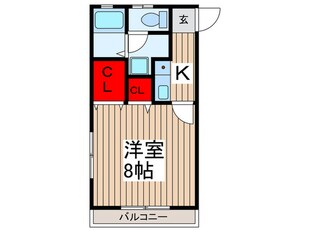 シャンブルクレールⅡの物件間取画像